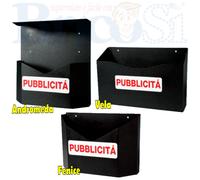 CASSETTA PORTAPUBBLICITA POSTALE PORTA PUBBLICITA VOLANTINI ESTERNO IN METALLO