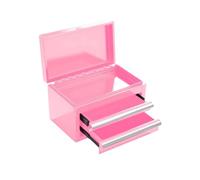 Cassetta portautensili compatta a 2 strati in acciaio con divisori rimovibili e guide lisce, valigetta professionale in metallo con guide antiscivolo e divisori regolabili per uso in officina