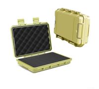 Cassetta portautensili impermeabile resistente e ermetica, organizer per strumenti hardware, fotocamere e obiettivi, custodia in ABS con schiuma antiurto, 200 x 135 x (giallo)