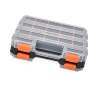 Cassetta portautensili portatile Doppia scatola degli attrezzi laterale Scatola porta viti Scatola di ordinamento per viti Piccole parti hardware