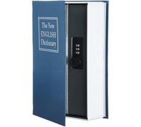 Cassetta portavalori a forma di libro Serratura con combinazione Grande Blu