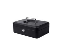 Cassetta portavalori in metallo 10 inch 25 x 18 x 9 cm con 2 chiavi e vassoio