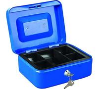 Cassetta Portavalori salvadanaio cassaforte in acciao con vassoio e 2 chiavi