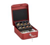 Cassetta portavalori Salvadanaio metallico Cassa per contanti 780 g Rosso