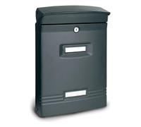 Alubox Cassetta posta Ibiza con tettuccio 25,5x8x37,5 cm Grigio ghisa
