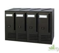 CASSETTA POSTA ALUBOX CASELLARIO BUCA LETTERE CONDOMINIO 4 POSTI GHISA 42x17x30h