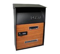 Cassetta Posta Casella dei messaggi Cassetta postale in metallo for casa Villa per la Casa(TX0084. M wood grain)