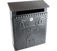 Cassetta posta casetta 701 acciaio vern nero/argento mm 230x90 h.mm 290 Mille