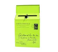 Cassetta Posta Cassetta dei suggerimenti in ferro in stile rustico postale da parete con serratura Sicura Vibrante for il posto di lavoro per la Casa(Green B)