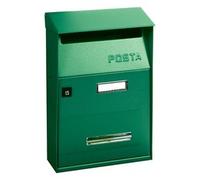 CASSETTA POSTALE SERIE 'EFFE' cm 22 x 11 x h 32,5 vern.verde ALUBOX