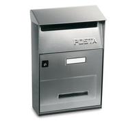 Alubox FTIXL Cassetta postale con tettuccio 220 x 110 x h325 mm Satinato
