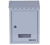 CASSETTA POSTALE BRIXO POPULAR IN LAMIERA COLORE GRIGIO CON TETTO L21xP7xH30 cm