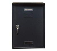 Cassetta Postale 22X33X7 In Metallo Antracite Verde O Grigia Porta Lettere Posta, Antracite