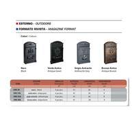 CASSETTA POSTALE 41X26X9 HxLxP ORCHIDEA BRONZO ANTICO TECHNOMAX SERIE ORC - O...