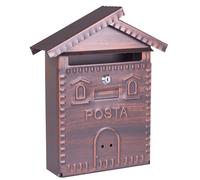 Cassetta postale a casetta in ferro battuto L28xP8xH34 Brixo