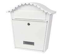 Cassetta postale a muro, Cassetta postale classica in acciaio zincato con serratura, da parete, for lettere, giornali, resistente alle intemperie(Wit)