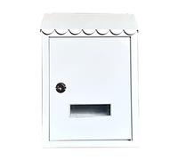 Cassetta postale a muro, Cassetta postale in stile europeo Courtyard Villa, cassetta postale da parete for esterni(Bianco)