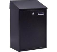 Cassetta Postale A Muro con Serratura, Grande Cassetta Postale in Acciaio Zincato Resistente alle Intemperie con Coperchio E 2 Chiavi per Un Facile Montaggio E Una Conservazione Sicura della Post