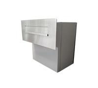 Cassetta postale a muro FLAT Design XXL in acciaio inox FX -042 senza targa