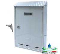 CASSETTA POSTALE A PARETE DA ESTERNO IN ACCIAIO BUCA LETTERE PER POSTA + CHIAVE