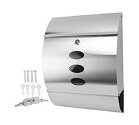 Cassetta postale a parete in acciaio inossidabile Cassetta postale dal design moderno, resistente alle intemperie, di grande capacità, per uso esterno, ufficio domestico, Cassetta