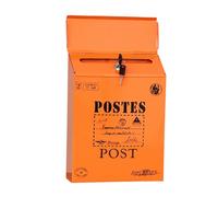 Cassetta postale a parete in ferro a tema retrò con serratura per uso domestico all ' aperto e interno in spazi commerciali residenziali Vecchio portaposta in metallo