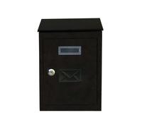Cassetta postale acciaio verniciato 300x200x60 mm nero Nero