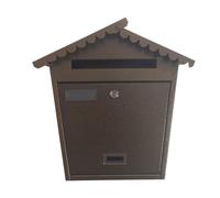 CASSETTA POSTALE ACCIAIO VERNICIATO 36X13 H 38 NERO/ORO