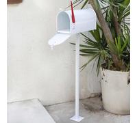 Cassetta postale alta per esterni, resistente alle intemperie, con supporto da pavimento, ideale per casa a schiera e giardino