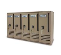 Cassetta Postale Alubox Cubo C5 52 x 17,5 x 30 Sabbia