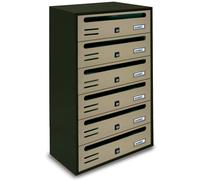Cassetta Postale Alubox Cubo R 6 38,5 x 25 x 63 Sabbia