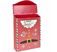 Cassetta Postale Bianca delle Lettere di Babbo Natale North Pole in Metallo 35cm
