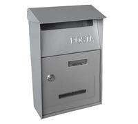 Cassetta postale Casella dei messaggi Cassetta postale in metallo for casa Villa Cassetta postale da esterno(TX0084 silver)
