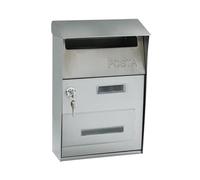 Cassetta postale Casella dei messaggi Cassetta postale in metallo for casa Villa Cassetta postale da esterno(Stainless steel)