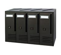 ALUBOX Casetta postale condominio Mod. CUBO – alluminio colore ghisa 4 posti