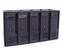 ALUBOX Cassetta postale condominio Mod. Cubo C5 in alluminio colore ghisa 5 posti