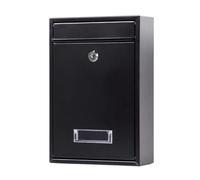 cassetta postale, cassetta per lettere da esterno, Con chiavi, cassetta dei suggerimenti decorativa, cassetta delle lettere, cassetta postale(Black)