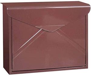 cassetta postale, Cassetta postale esterna classica montata a parete delle lettere for la consegna dei pacchi all'esterno for posta di grandi dimensioni impermeabile con serratura sicura-Marrone