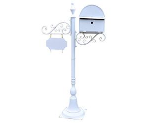Cassetta Postale Cassetta Postale Esterna con Posta, Cassetta Delle Lettere Media con Chiusura per Impieghi Gravosi, Scorri Il Design Decorativo, Targa Indirizzo e 2 Chiavi Incluse ( Color : White )