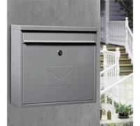 cassetta postale, Cassetta postale in stile retrò con due chiavi(Light Grey)