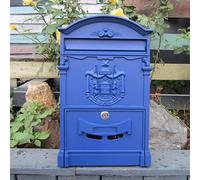 cassetta postale, Cassetta postale vintage resistente alle intemperie - in alluminio pressofuso for lettere, con serratura, fissata al muro, for pareti, cancelli, garage