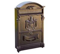 CASSETTA POSTALE VILLA ITALIA IN ALLUMINIO COLOR BRONZO ANTIC. L26xP9xH42 cm