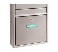 ARREGUI Compact E5737 Cassetta Postale Individuale in Acciaio Inossidabile, Cassetta della Posta da Parete, Cassetta Postale Da Esterno, Dimensione S (DIN A5), Facile da Montare, Inox