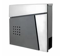 Cassetta postale con antracit e inox mod.51 370x370x105mm slot