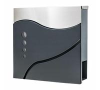 Cassetta postale con antracit e inox mod.53 370x370x105mm slot
