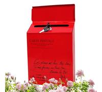 Cassetta Postale Con Chiusura A Muro - Porta Posta Da Esterno, Cassetta Delle Lettere Impermeabile In Metallo Rustico Con Chiave Di Sicurezza, Consegna Sicura E Uso Per L'ingresso In Casa Per Giardino