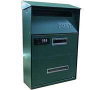 Cassetta postale con serratura a combinazione Cassette postali da esterno, cassetta postale protetta con serratura, cassetta di sicurezza montata a parete (Colore : F, Dimensioni : 21.5x10.5x32cm)