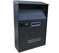 Cassetta postale con serratura a combinazione Cassette postali da esterno, cassetta postale protetta con serratura, cassetta di sicurezza montata a parete (Colore : A, Dimensioni : 21.5x10.5x32cm)