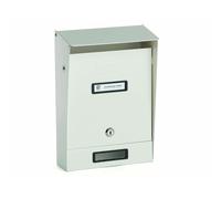 Cassetta postale con tetto verniciata bianco 9001 10-201.01