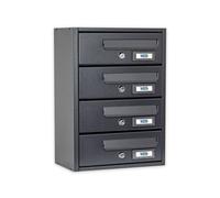 Cassetta postale condominiale 4 posti cm 30X17X42h - Modello Modular